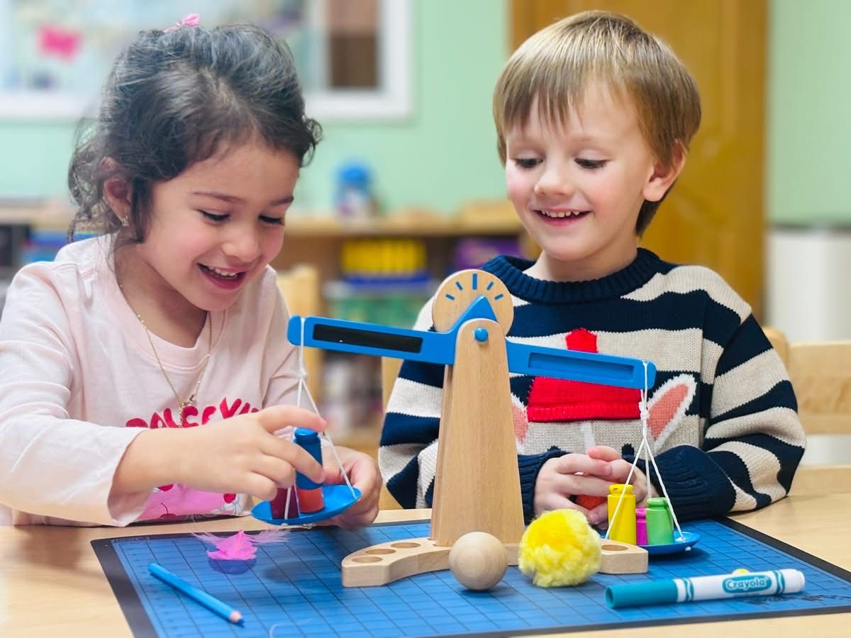 Children engaged in hands-on learning activity